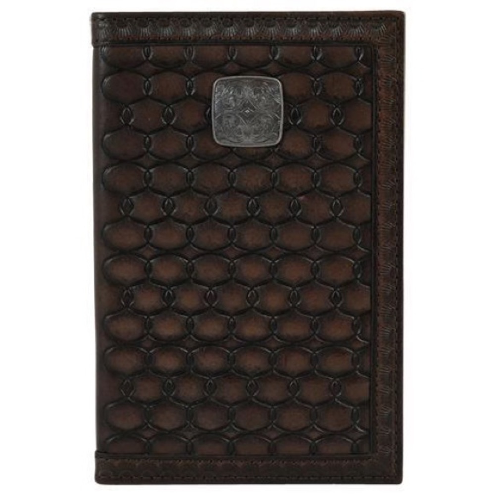 Justin Low Profile Rodeo Wallet Tooled- New In Box - Picture 6 of 6